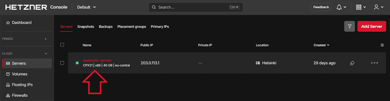 select-server
