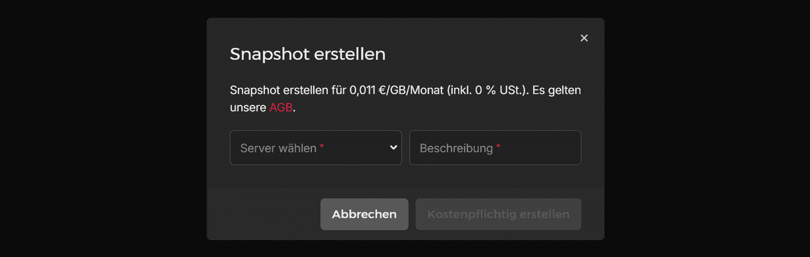 Snapshot erstellen - Hetzner Docs