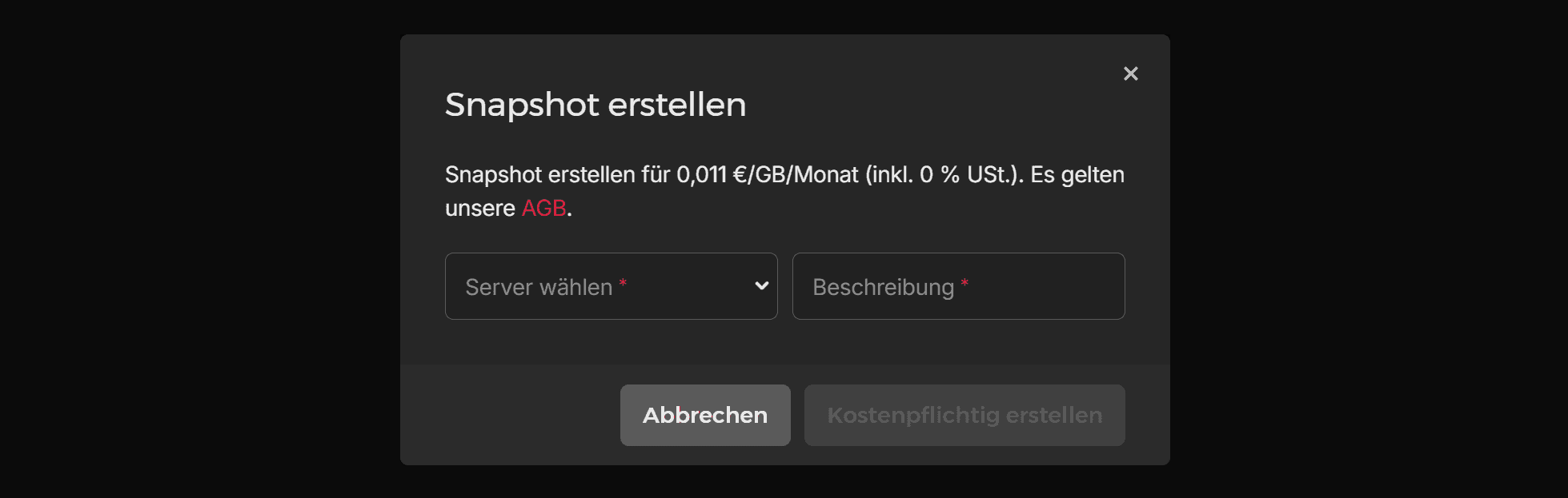 Snapshot erstellen - Hetzner Docs
