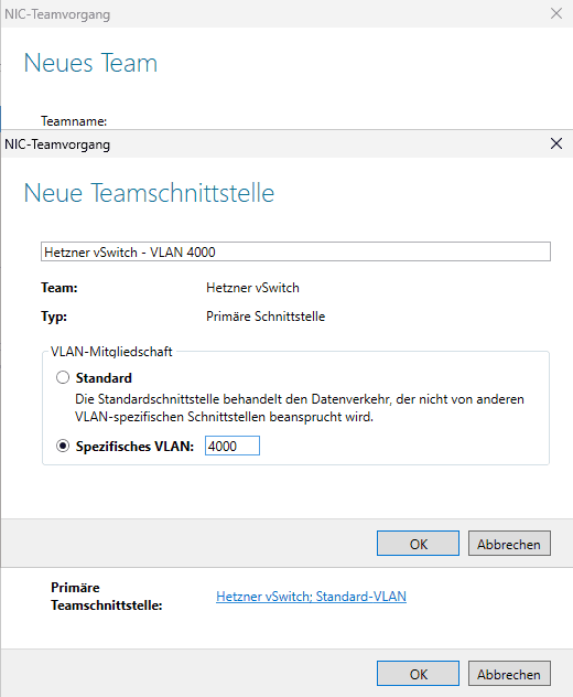 Windows vlan teaming id
