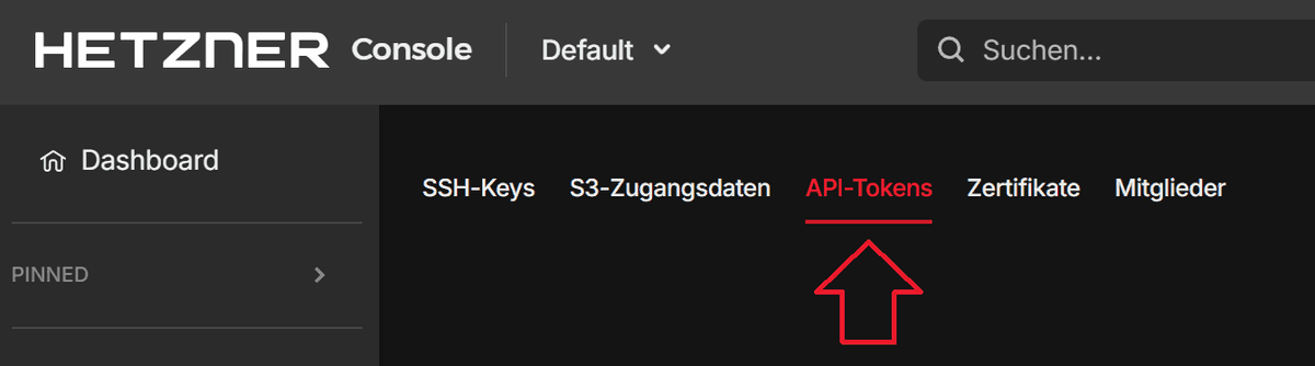 API-Token hinzufügen - Hetzner Docs