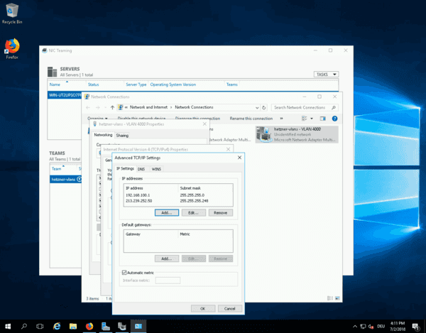 Windows vlan additional ip