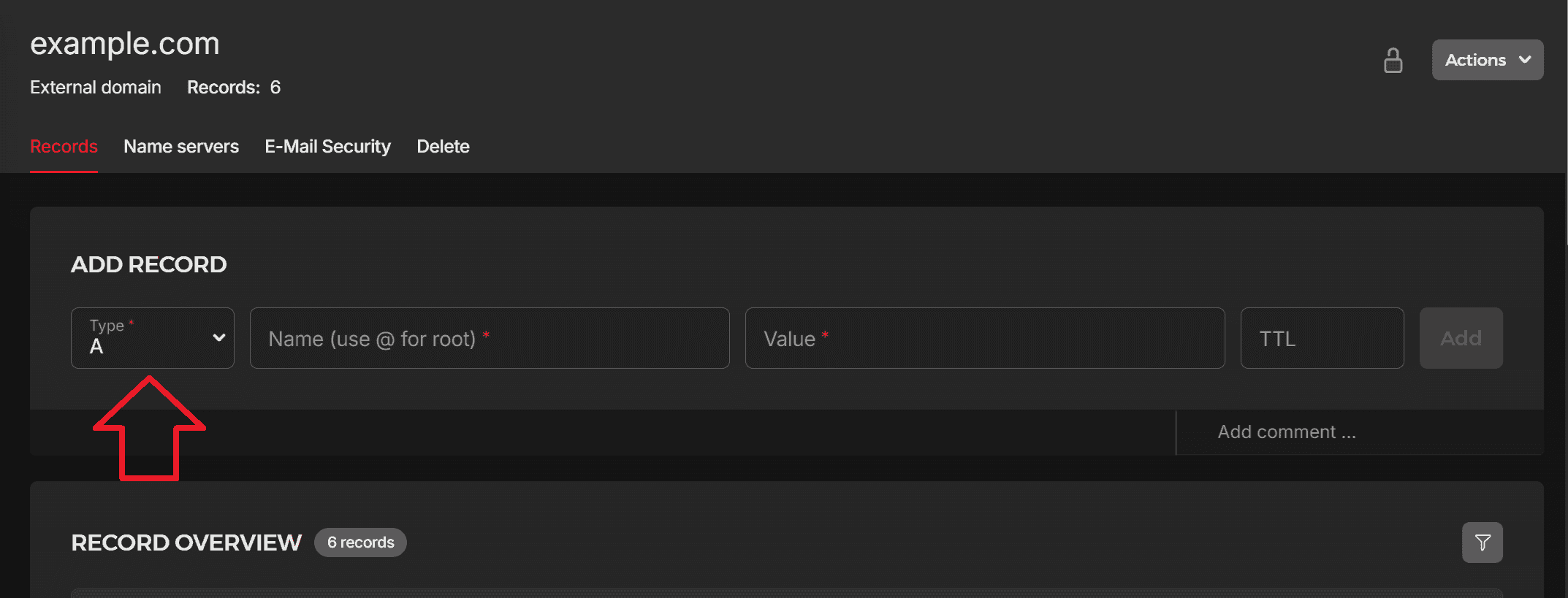 Adding records - Hetzner Docs
