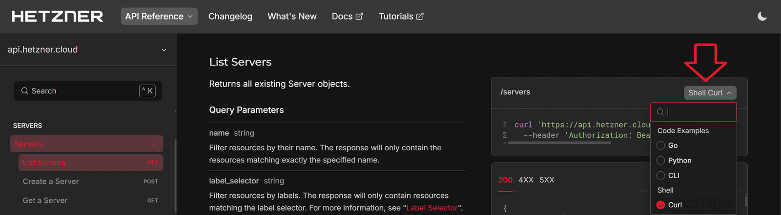 Using the API - Hetzner Docs