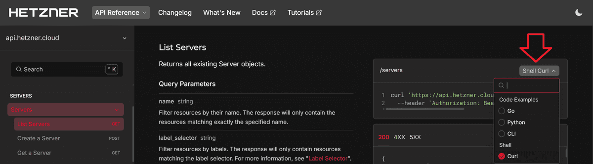 Using the API - Hetzner Docs