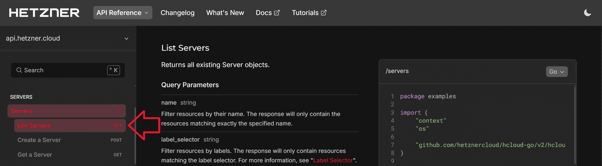 Using the API - Hetzner Docs