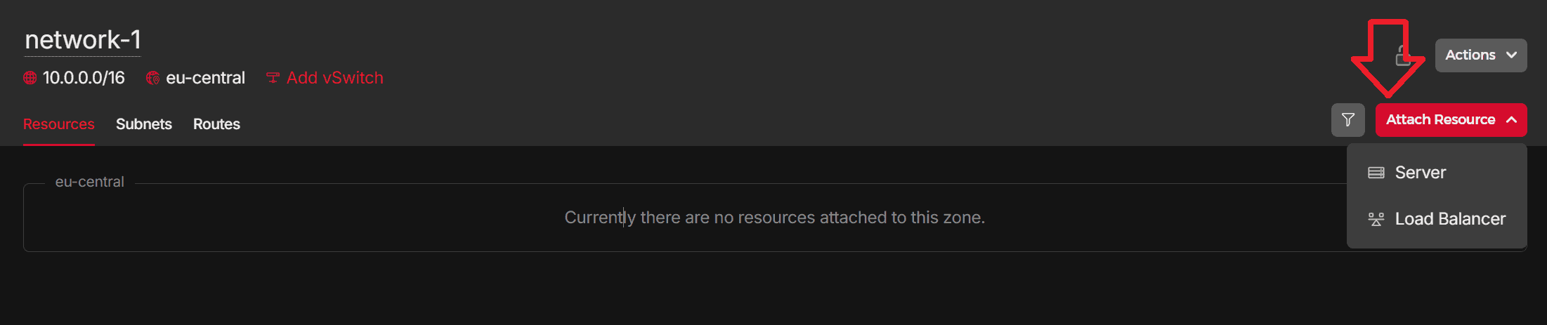 Creating a Network - Hetzner Docs