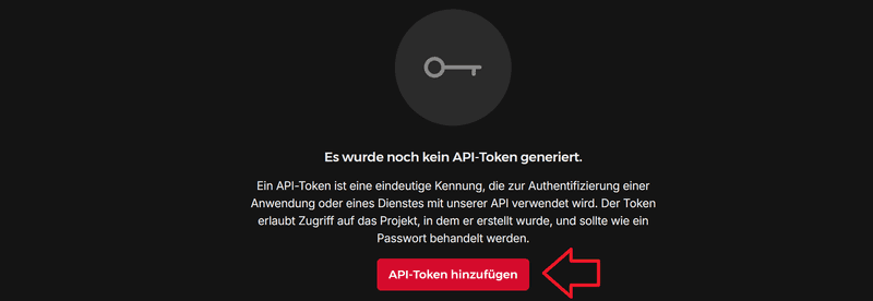 API-Token hinzufügen