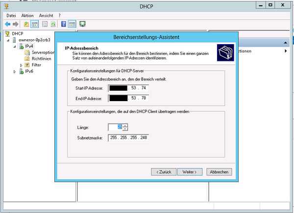 Dhcp subnet