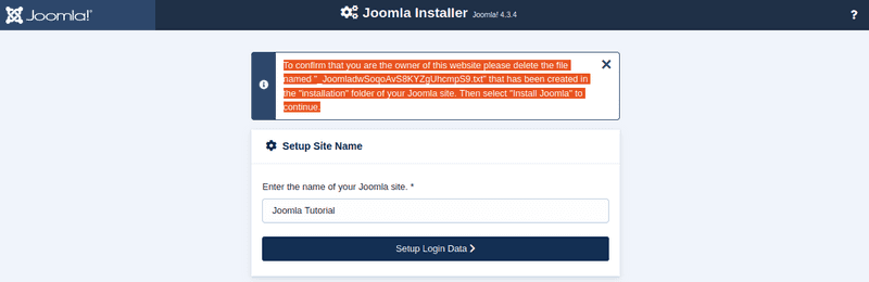 05 Joomla install verify