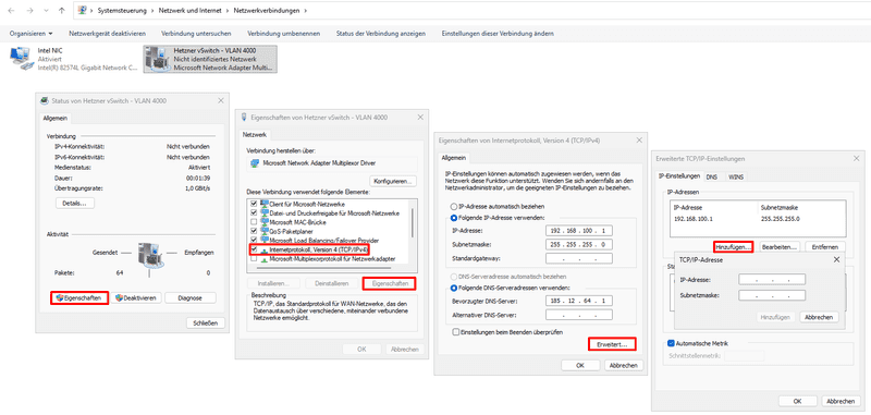 Windows vlan private ip
