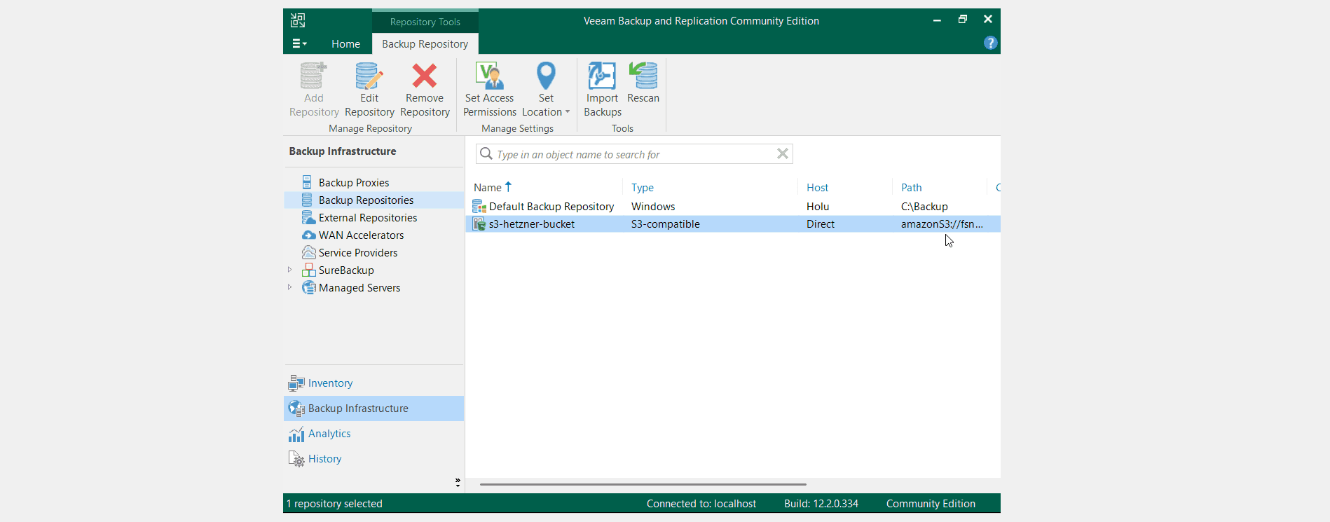 Setting up Veeam - Hetzner Docs