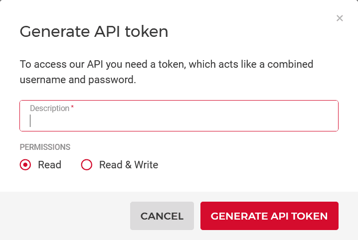 generate API token