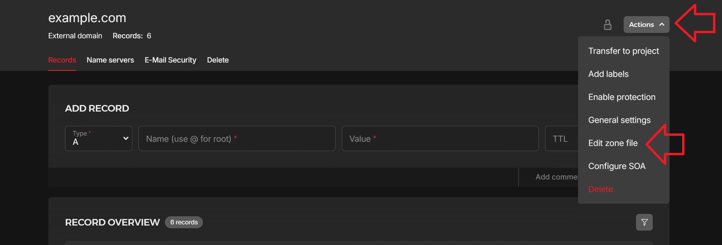 Editing the zone file - Hetzner Docs