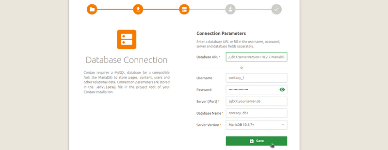 10 contao database connection save