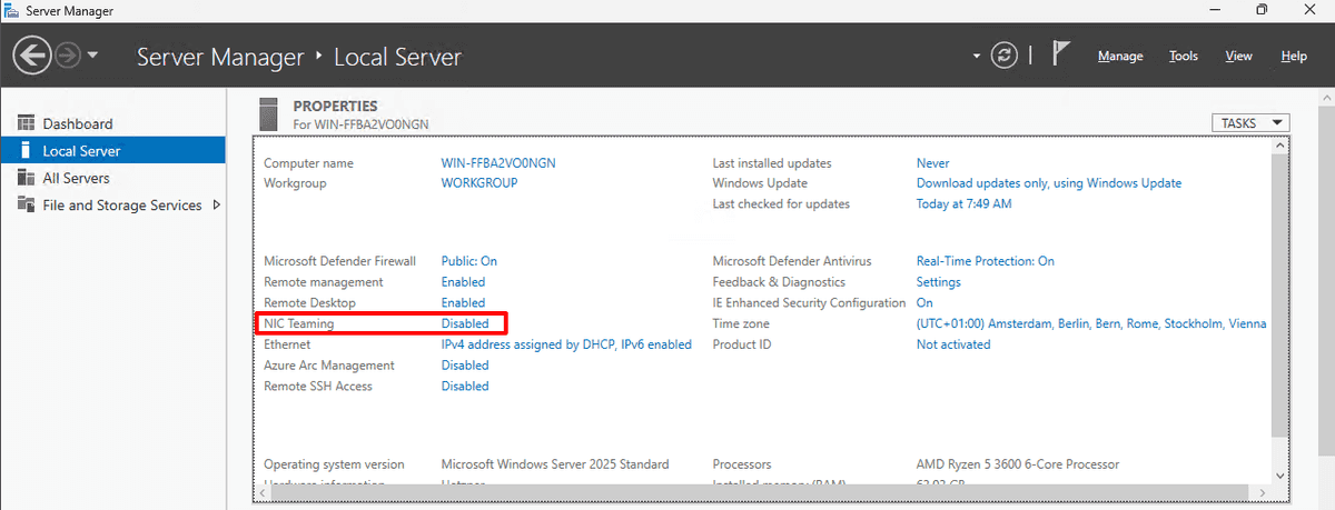 vSwitch for Windows servers - Hetzner Docs