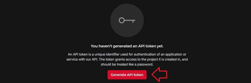 generate API token