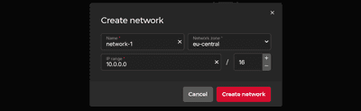 Creating a Network - Hetzner Docs