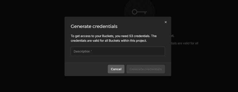 generate credentials